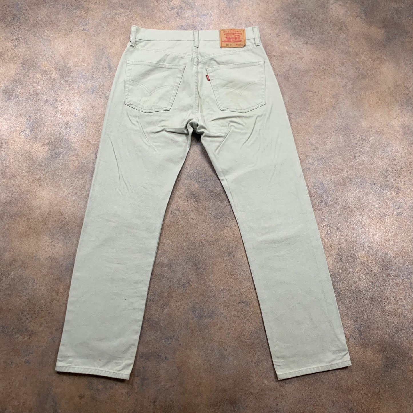 Vintage LEVI'S 551 Jeans W32 L30 Mens Regular Fit Straight Beige