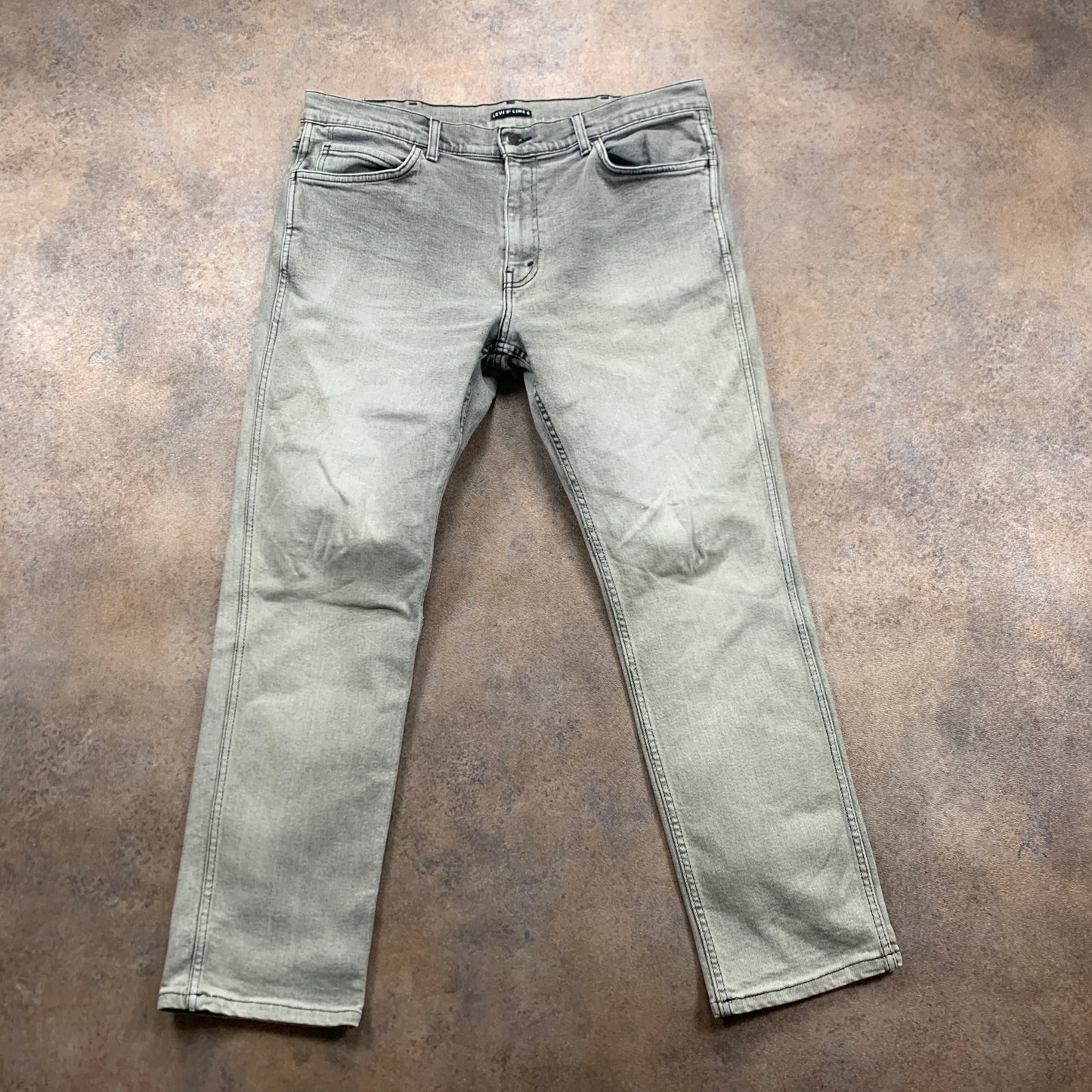 LEVI'S Line 8 Jeans W38 L29 Mens Skinny Fit Grey