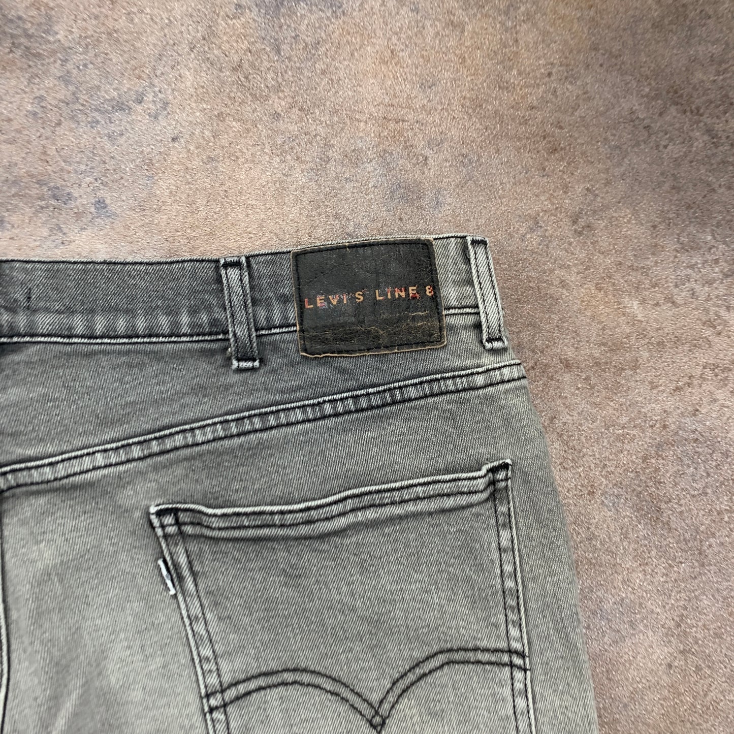 LEVI'S Line 8 Jeans W38 L29 Mens Skinny Fit Grey