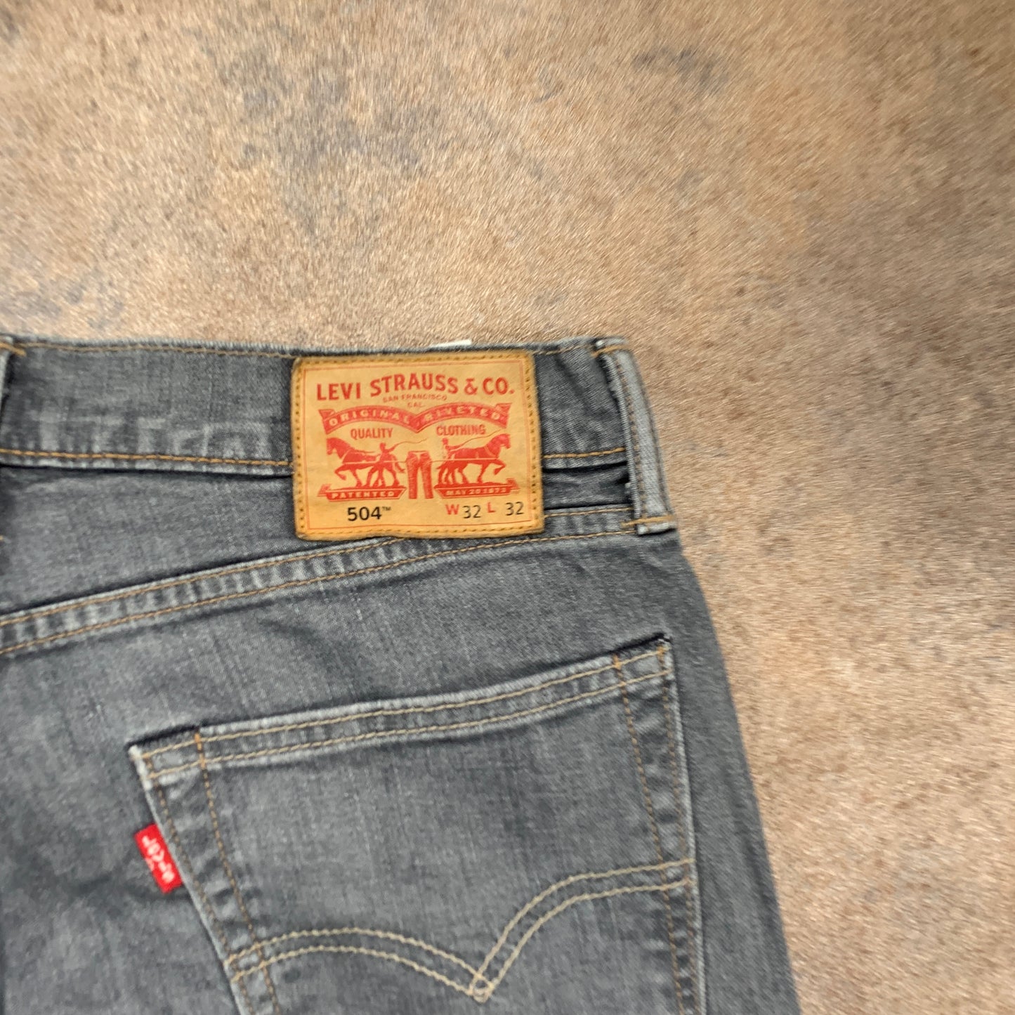 LEVI'S 504 Jeans W32 L31 Mens Regular Fit Straight Grey