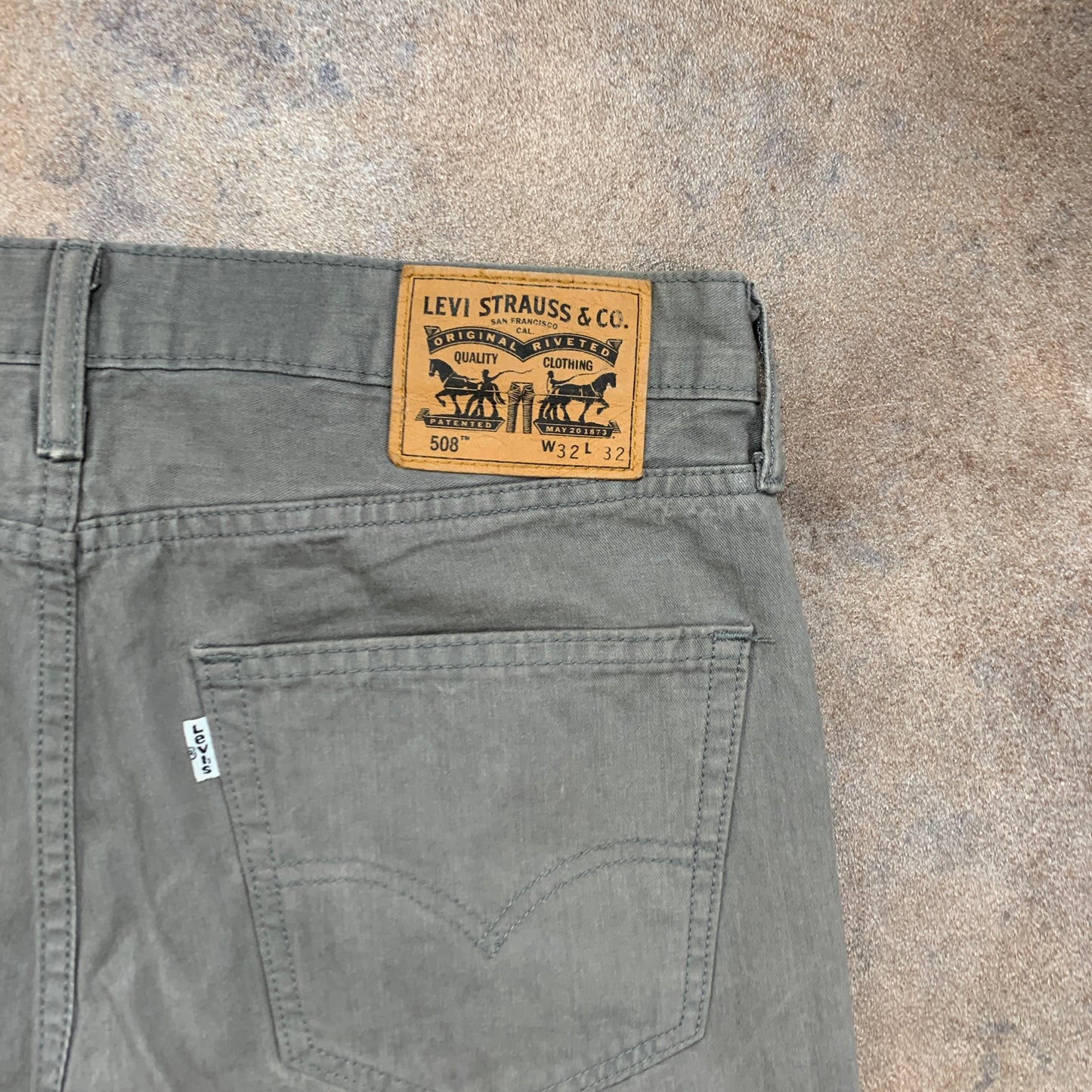 LEVI'S 508 Jeans W33 L32 Mens Slim Fit Straight Grey