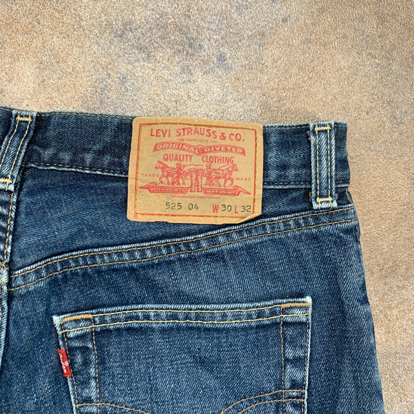 Vintage LEVI'S 525 Jeans W30 L30 Mens Bootcut Slim Fit Blue
