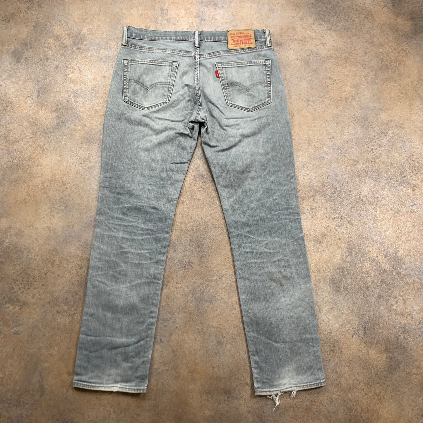 LEVI'S 511 Jeans W34 L31 Mens Slim Fit Grey