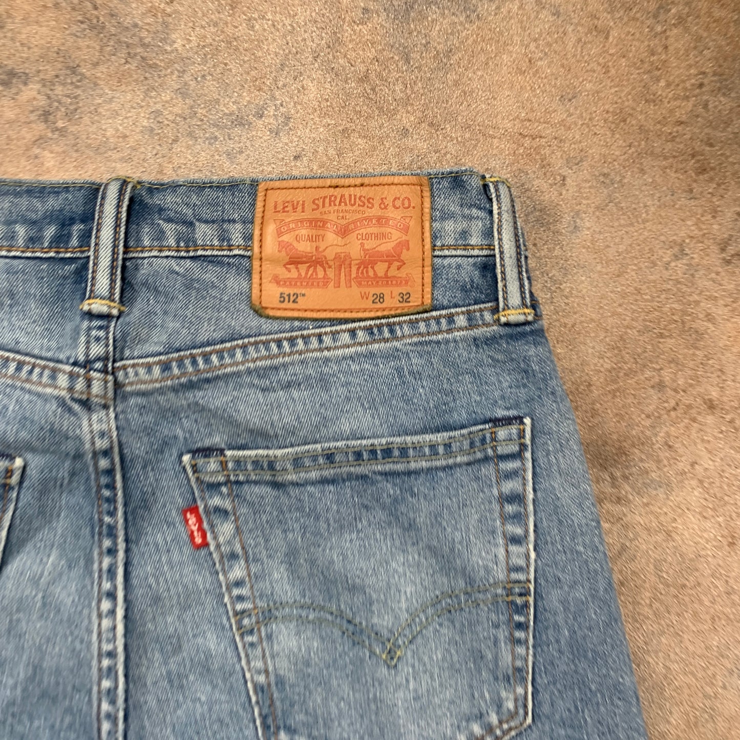 LEVI'S 512 Jeans W28 L31 Mens Slim Fit Tapered Blue