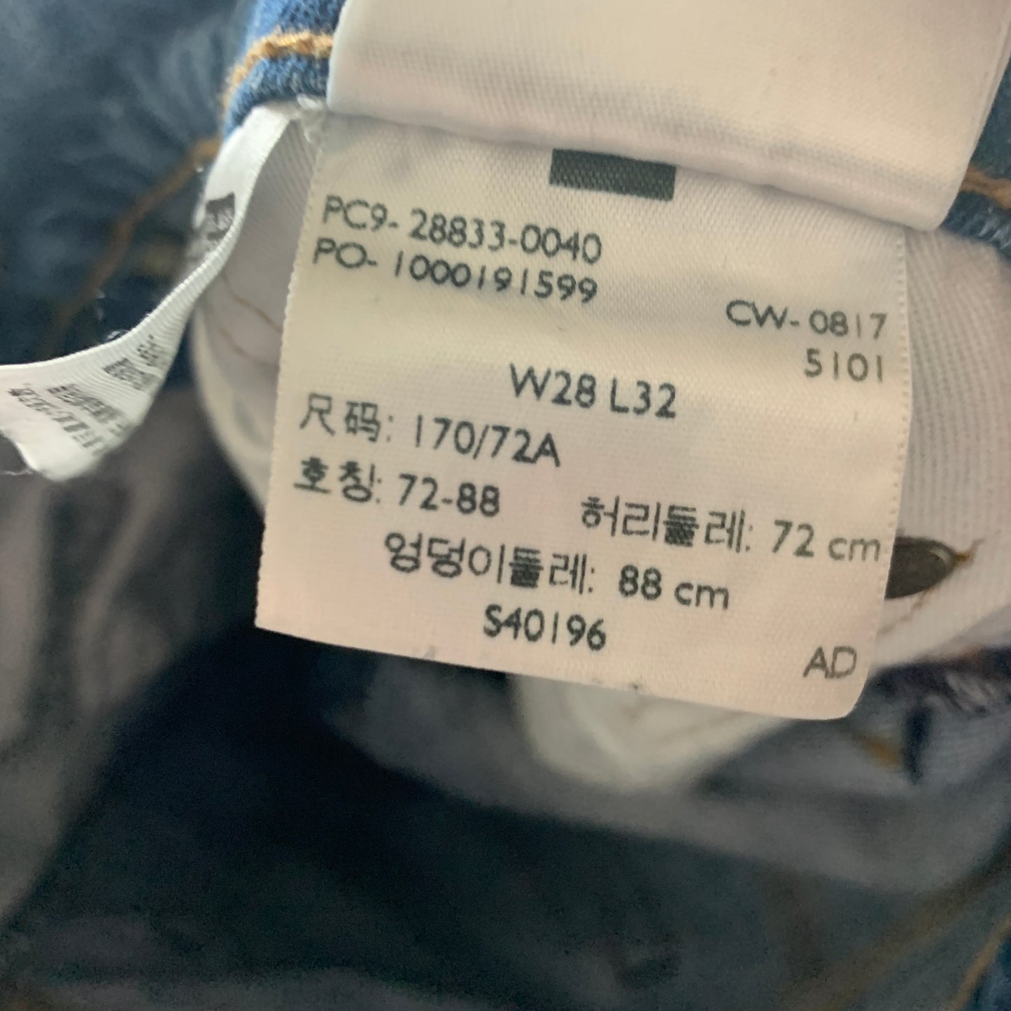 LEVI'S 512 Jeans W28 L31 Mens Slim Fit Tapered Blue