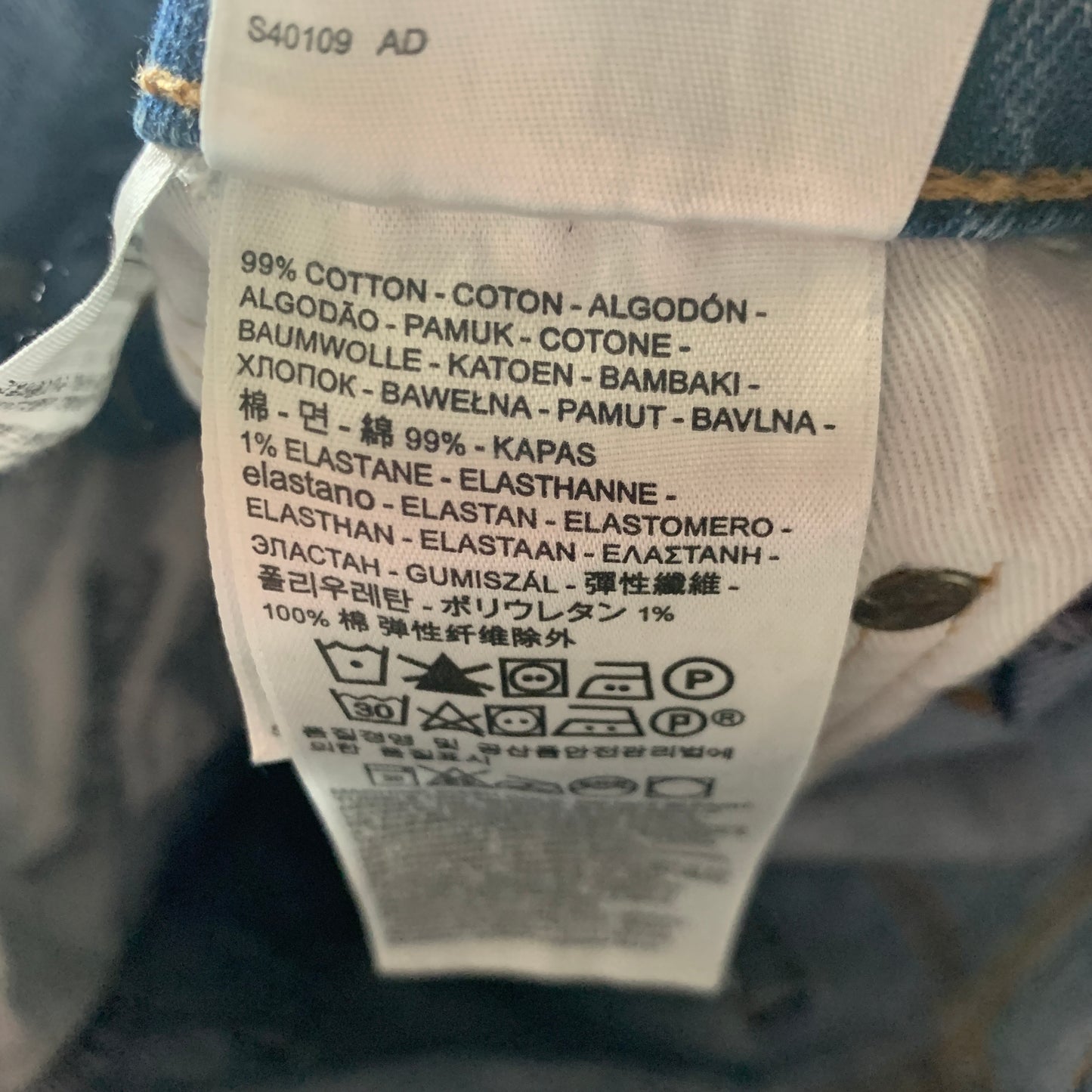 LEVI'S 512 Jeans W28 L31 Mens Slim Fit Tapered Blue