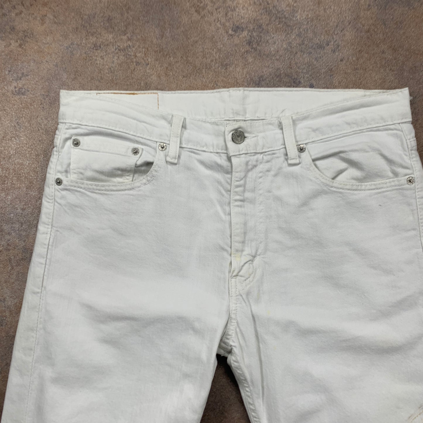 LEVI'S 513 Jeans W32 L30 Mens Slim Fit White