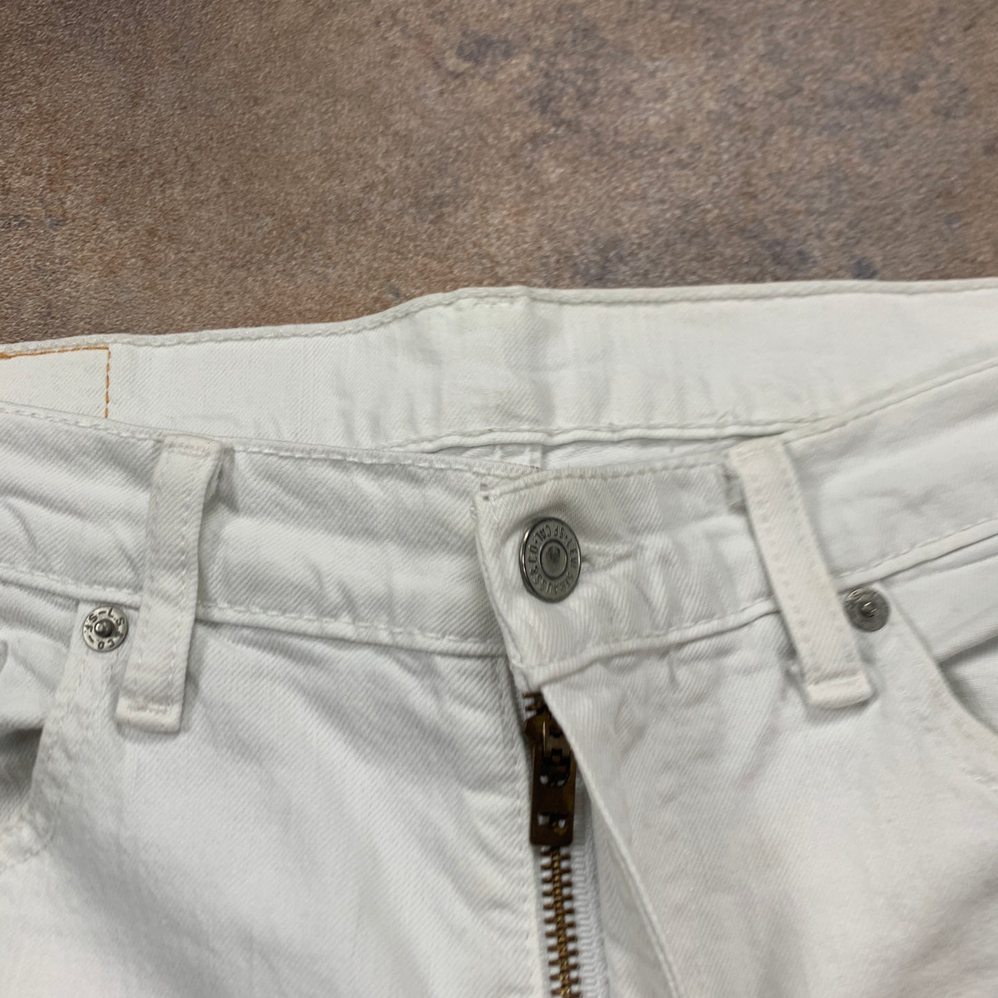 LEVI'S 513 Jeans W32 L30 Mens Slim Fit White