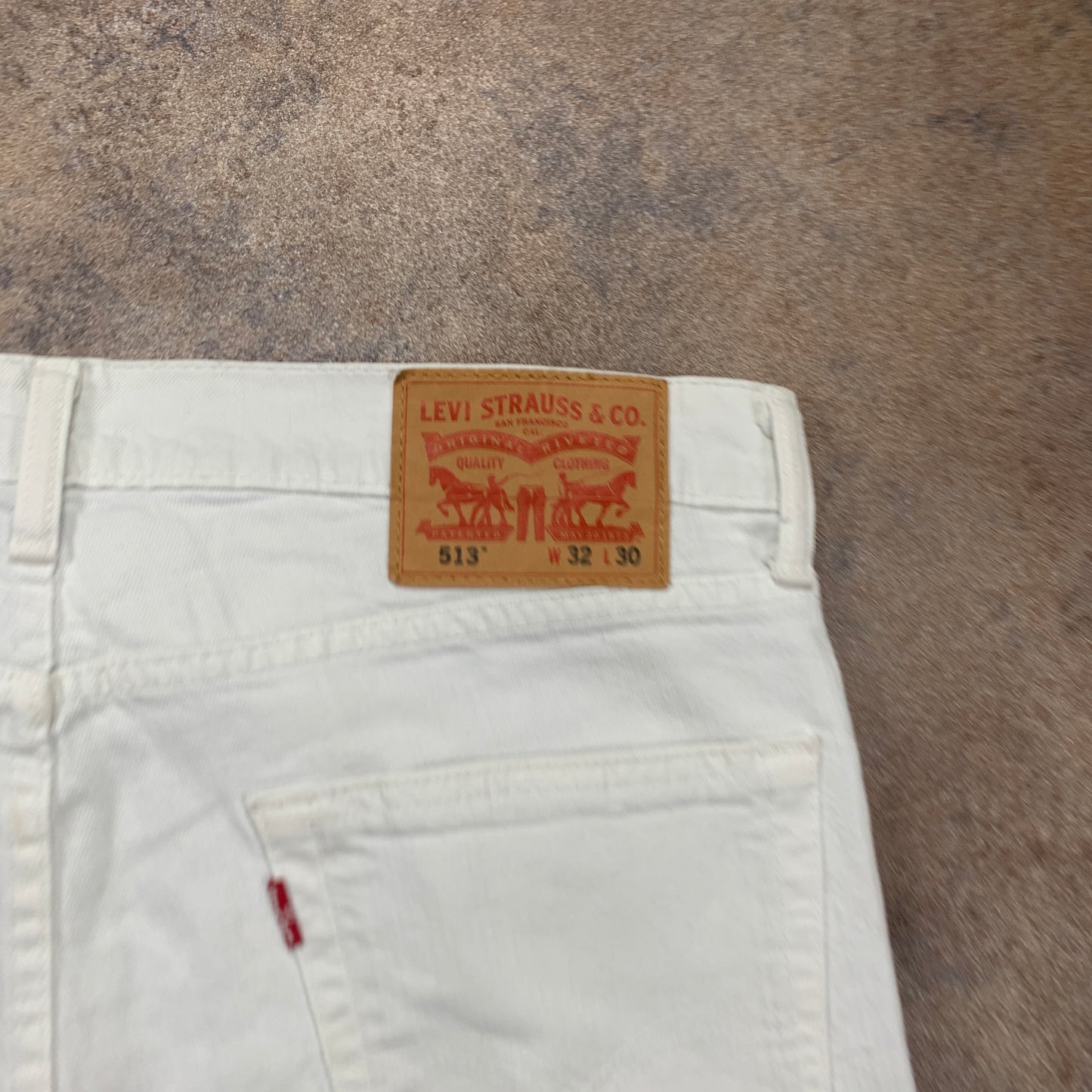 LEVI'S 513 Jeans W32 L30 Mens Slim Fit White
