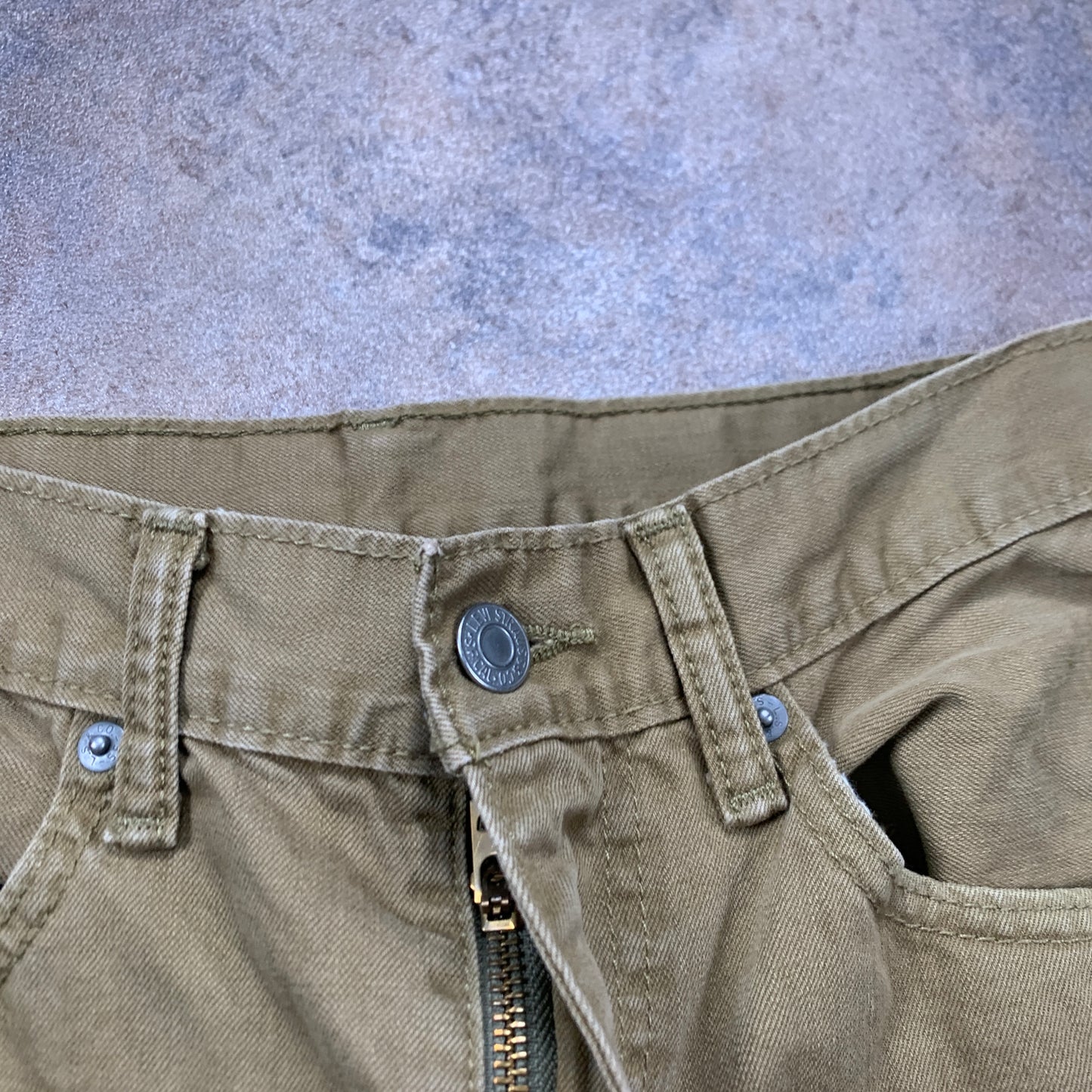 LEVI'S 505 Jeans W32 L29 Mens Regular Fit Straight Beige