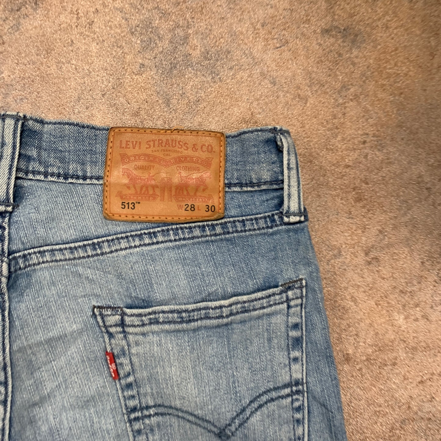 LEVI'S 513 Jeans W28 L30 Mens Slim Fit Blue