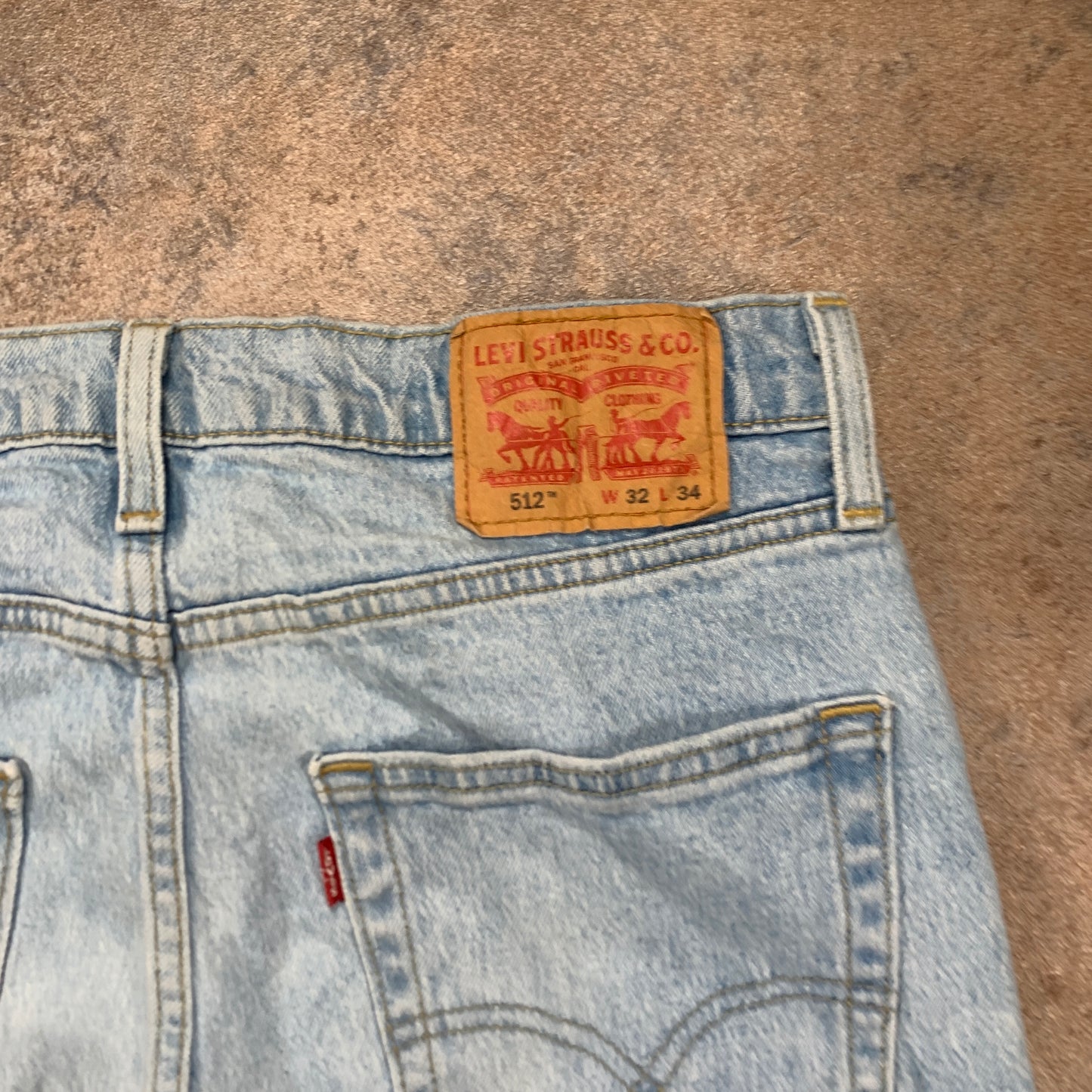 LEVI'S 512 Jeans W32 L34 Mens Slim Fit Tapered Blue