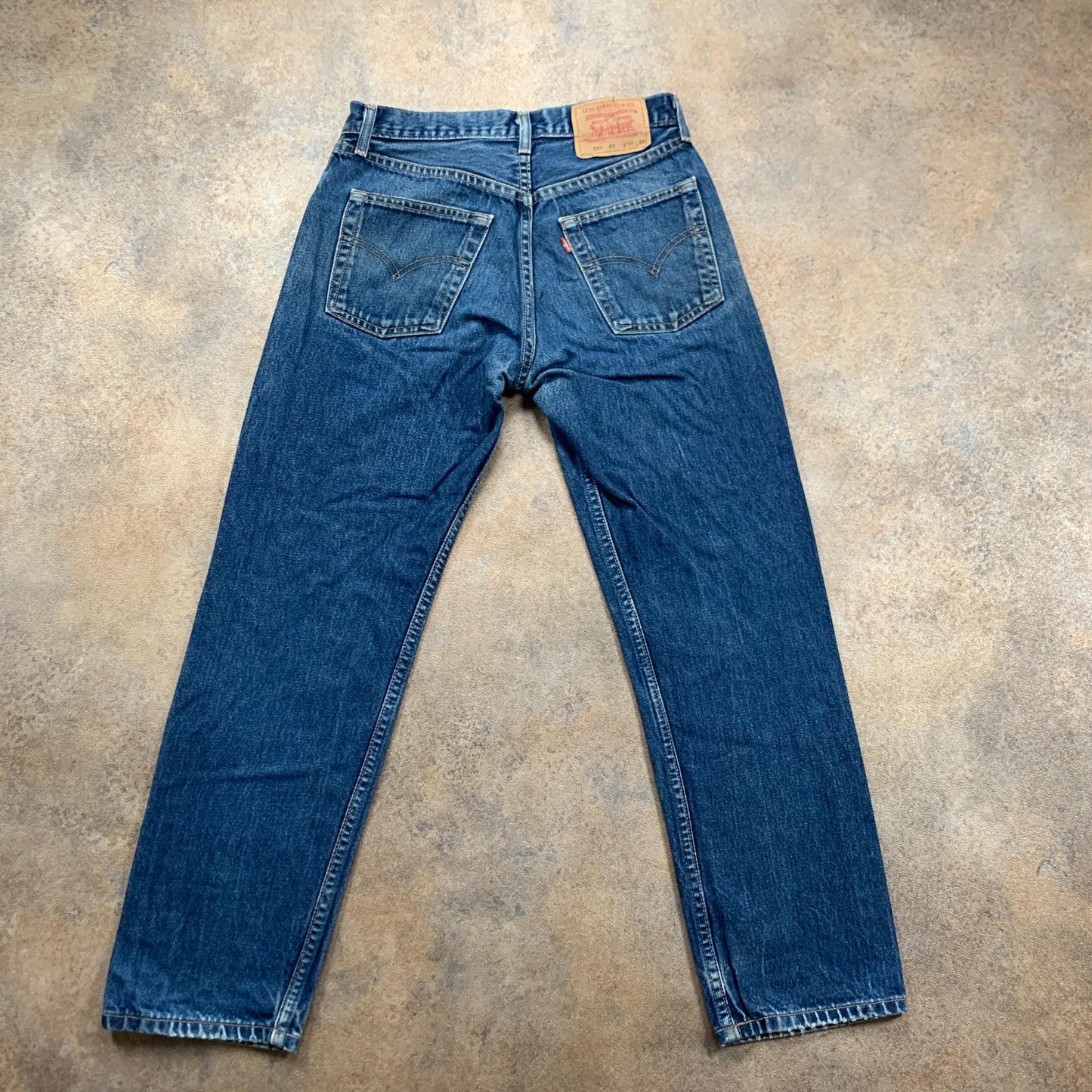 Vintage LEVI'S 521 Jeans W30 L28 Mens Slim Fit Straight Blue