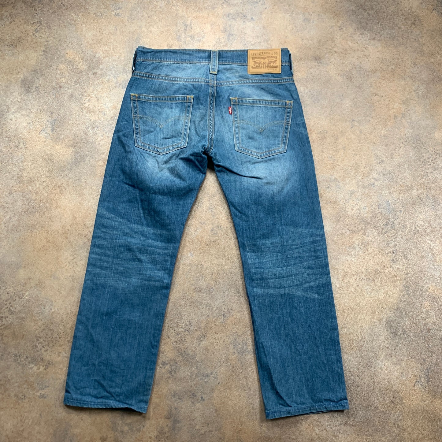 LEVI'S Jeans W30 L26 Mens Regular Fit Straight Blue