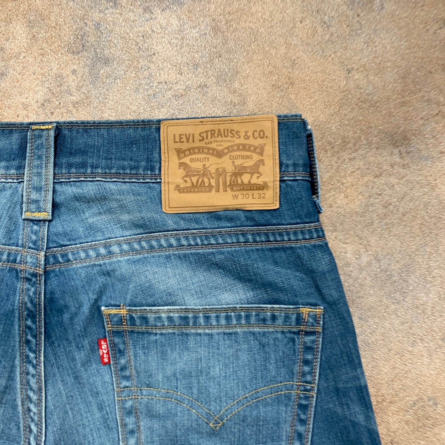LEVI'S Jeans W30 L26 Mens Regular Fit Straight Blue