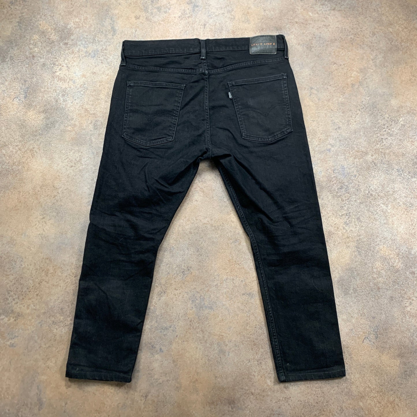LEVI'S Line 8 Jeans W34 L24 Mens Skinny Fit Black