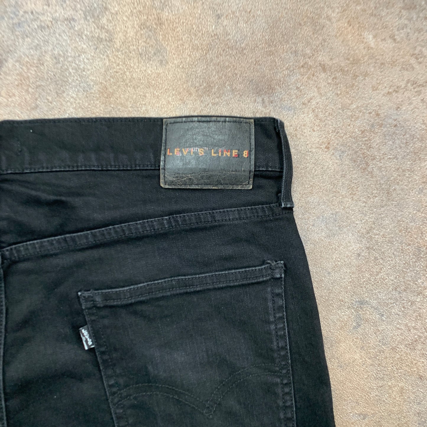 LEVI'S Line 8 Jeans W34 L24 Mens Skinny Fit Black