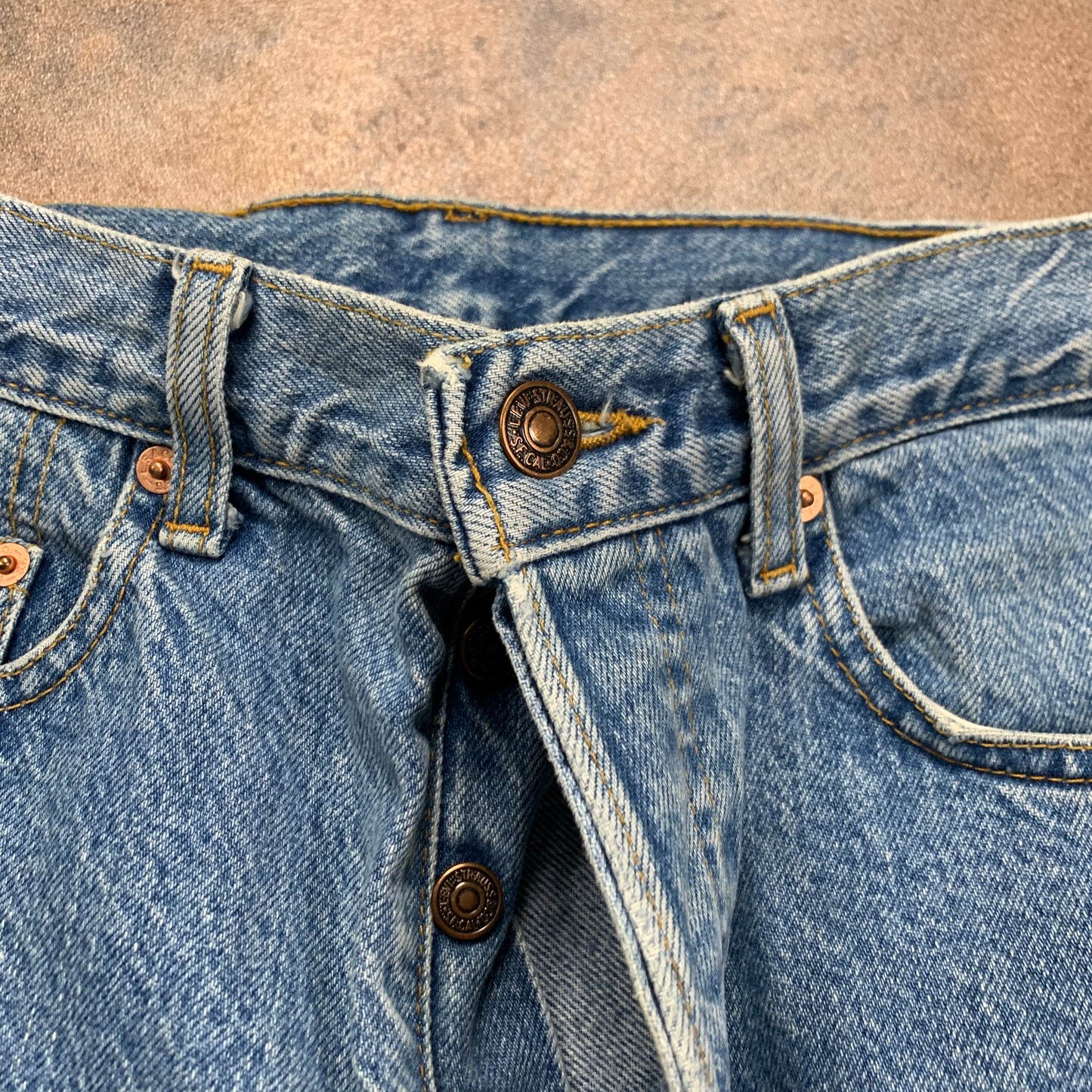 Vintage LEVI'S 618 Jeans W30 L32 Mens Regular Fit Tapered Blue 70s
