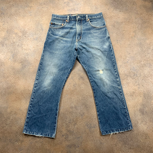 Vintage LEVI'S 517 Jeans W32 L26 Mens Bootcut Fit Blue