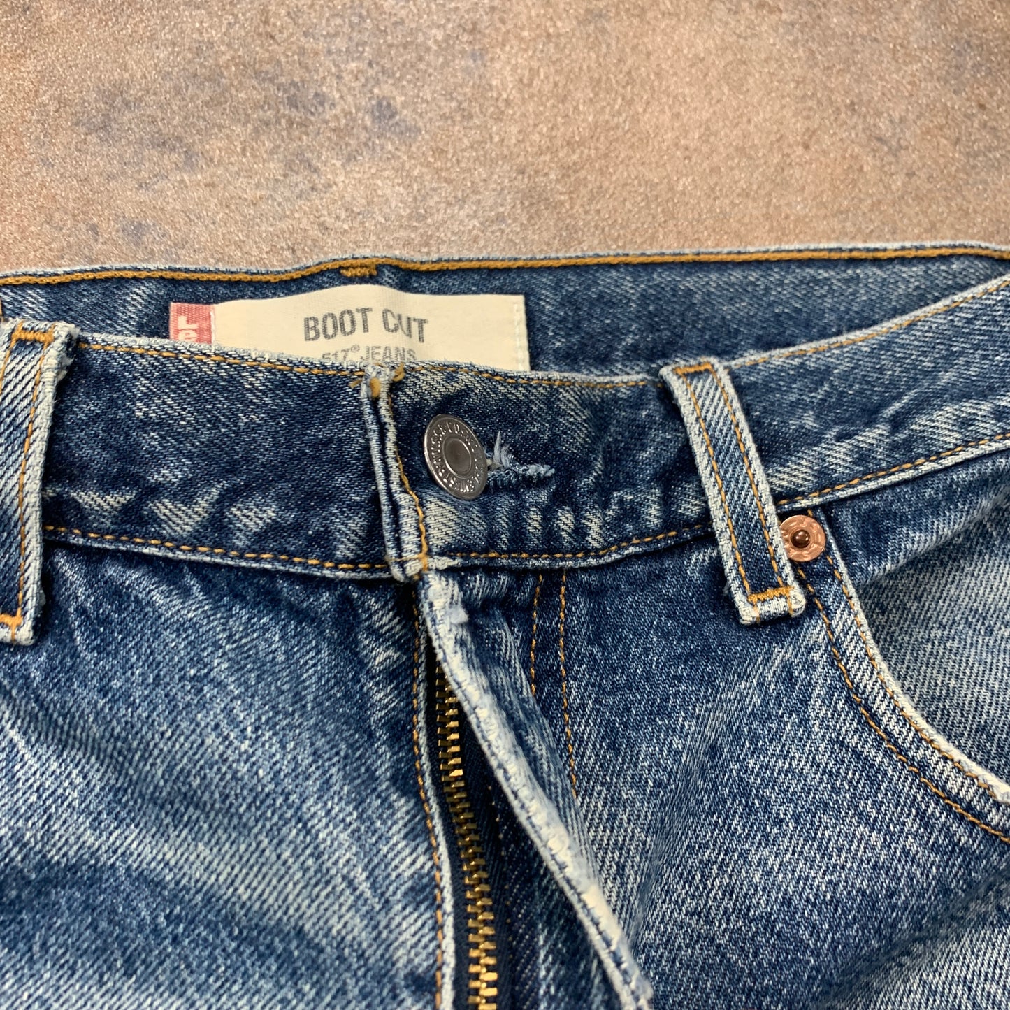 Vintage LEVI'S 517 Jeans W32 L26 Mens Bootcut Fit Blue