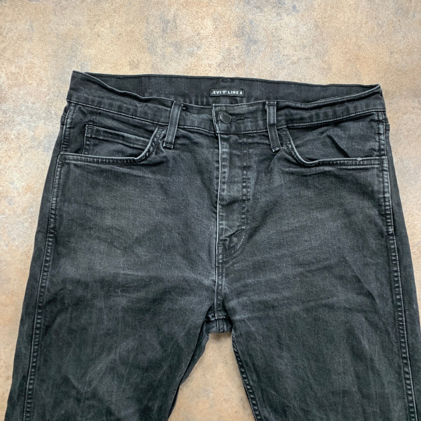 LEVI'S Line 8 Jeans W34 L30 Mens Skinny Fit Grey