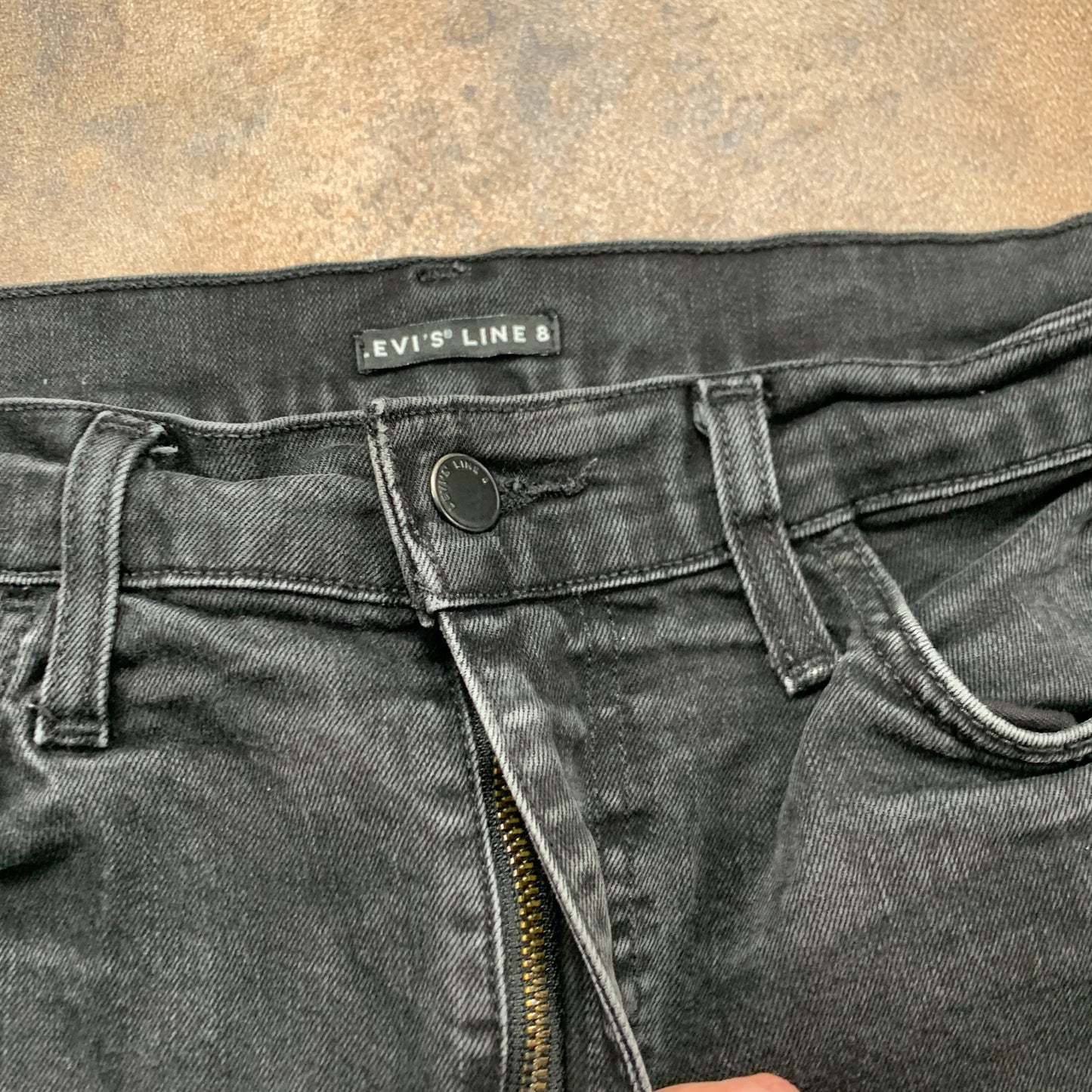 LEVI'S Line 8 Jeans W34 L30 Mens Skinny Fit Grey