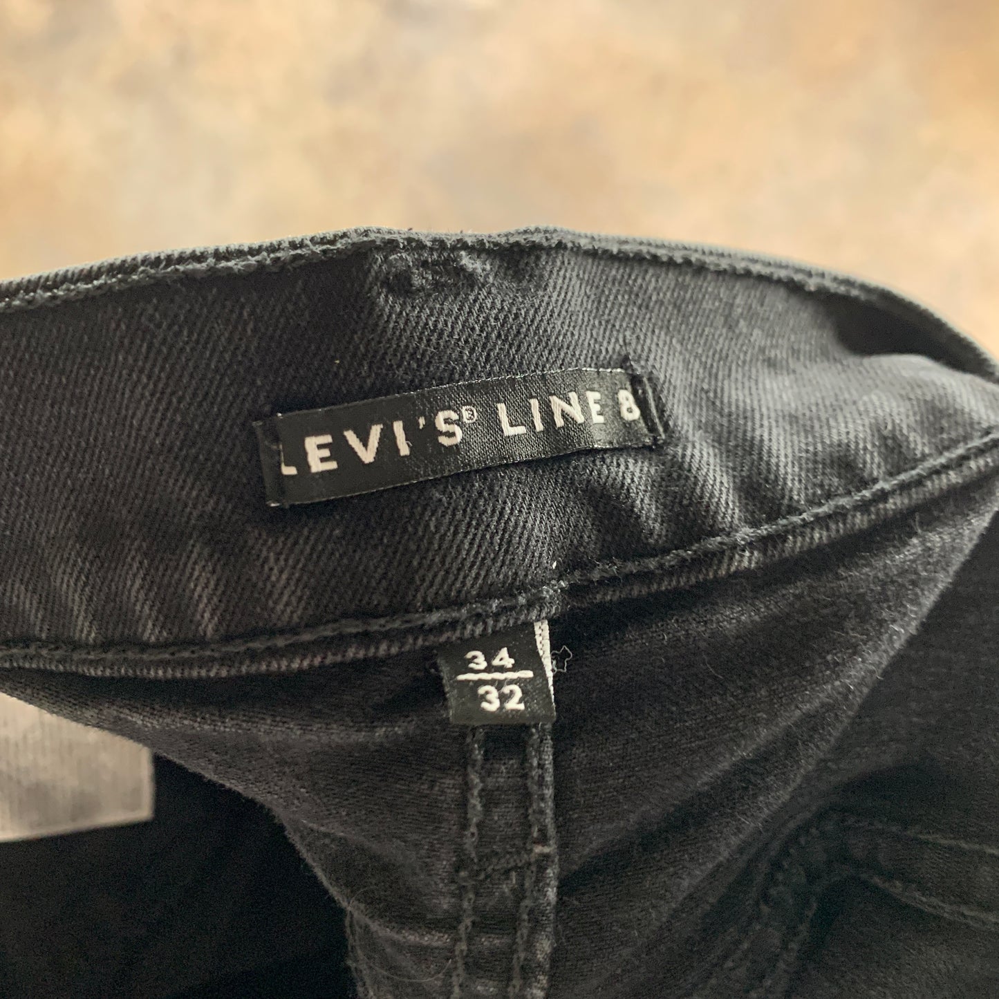 LEVI'S Line 8 Jeans W34 L30 Mens Skinny Fit Grey