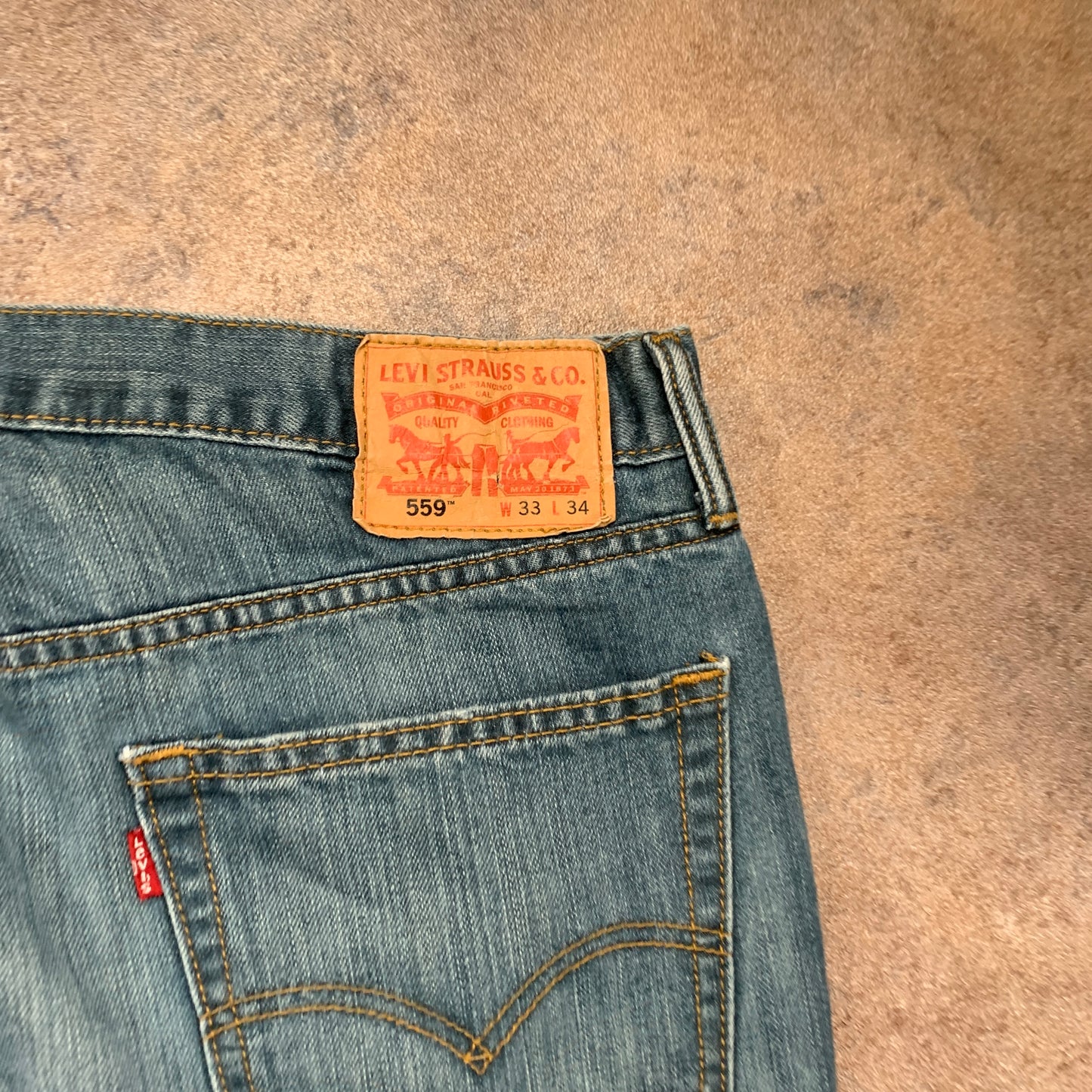 LEVI'S 559 Jeans W33 L34 Mens Regular Fit Straight Blue