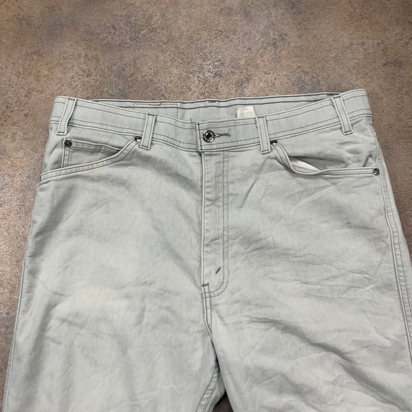 Vintage LEVI'S 70s Jeans W36 L28 Mens Relaxed Fit Straight Grey