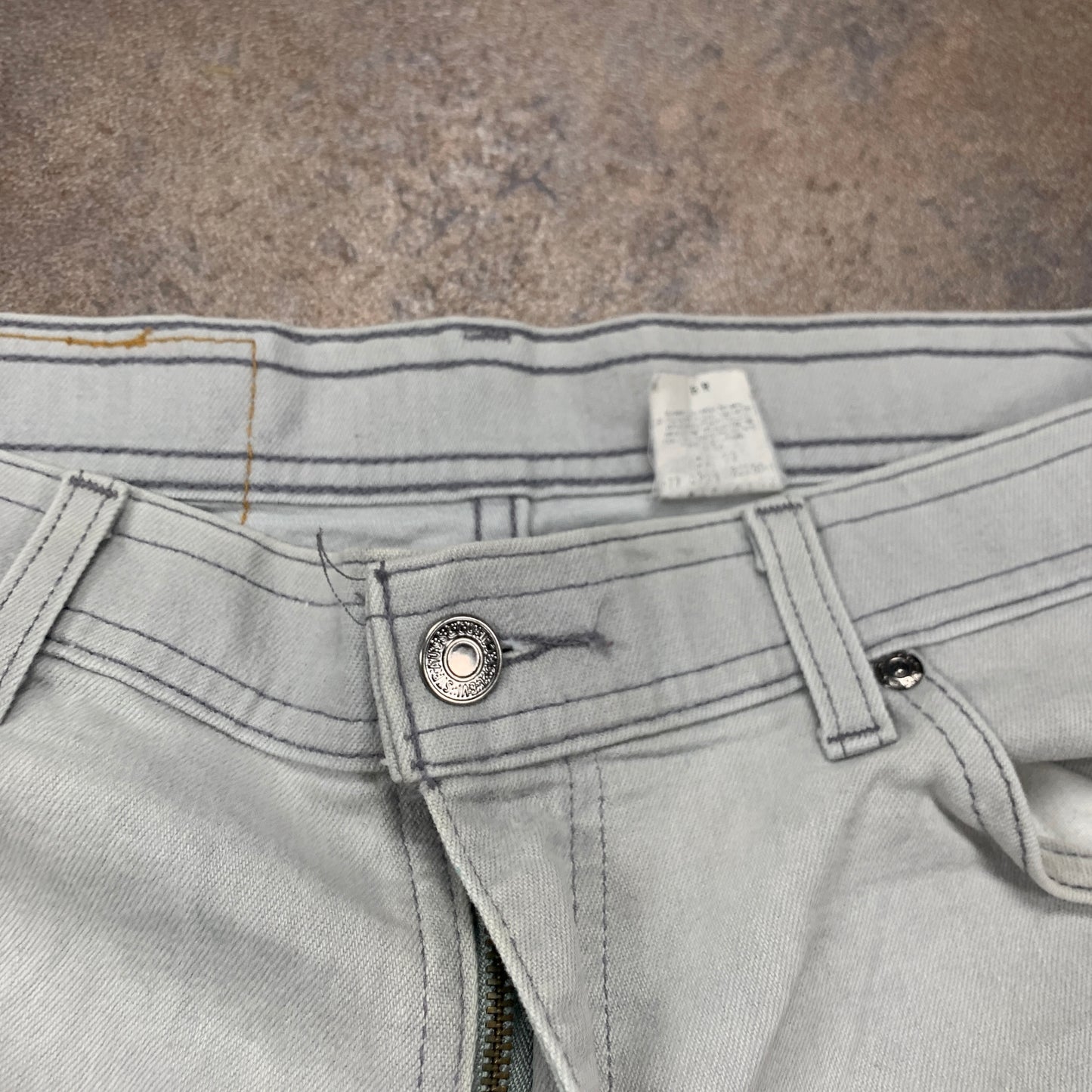Vintage LEVI'S 70s Jeans W36 L28 Mens Relaxed Fit Straight Grey