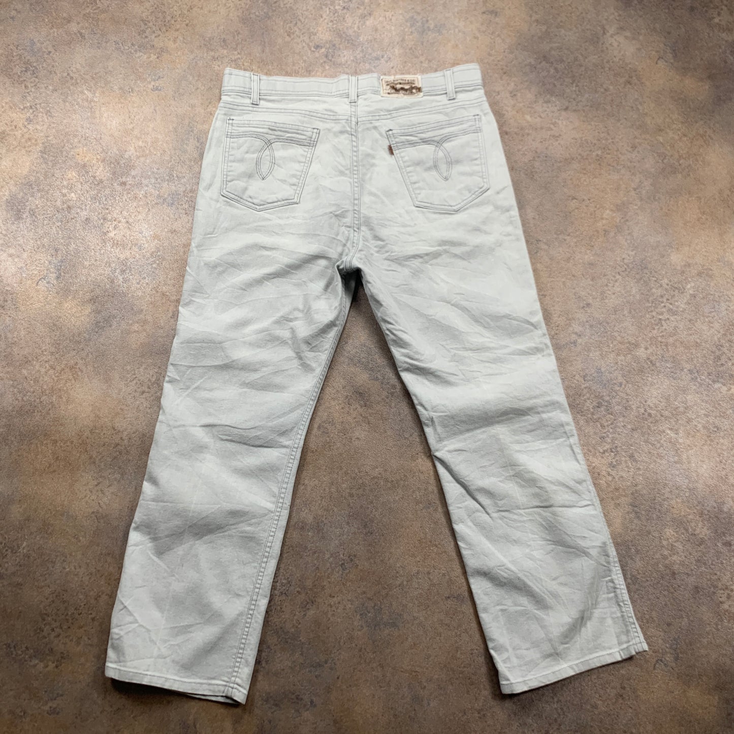 Vintage LEVI'S 70s Jeans W36 L28 Mens Relaxed Fit Straight Grey