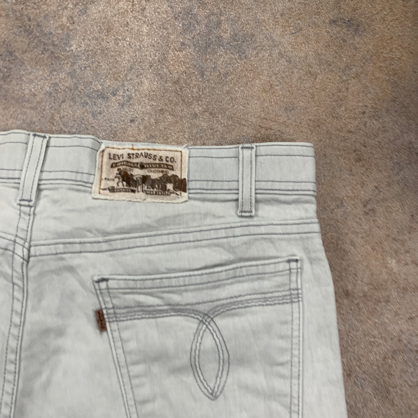 Vintage LEVI'S 70s Jeans W36 L28 Mens Relaxed Fit Straight Grey