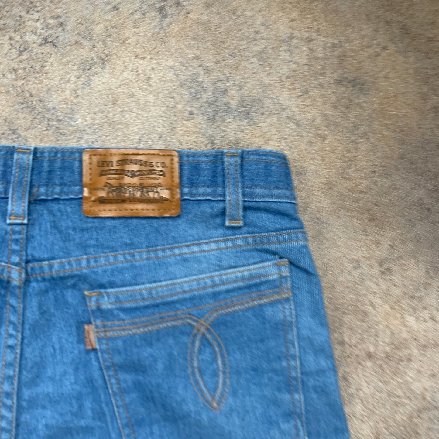 Vintage LEVI'S 70s Jeans W38 L26 Mens Relaxed Fit Straight Blue