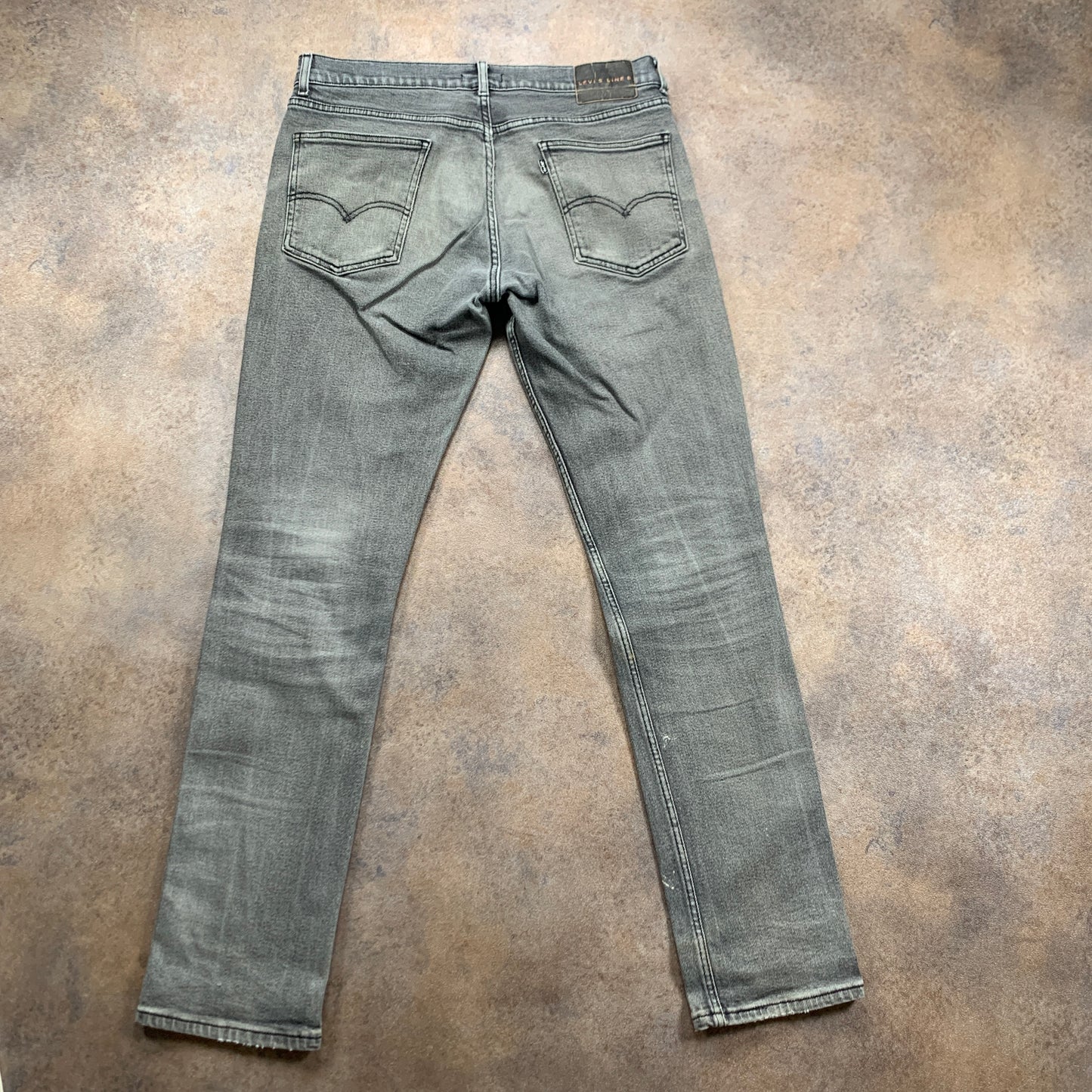 LEVI'S Line 8 Jeans W34 L33 Mens Skinny Fit Grey