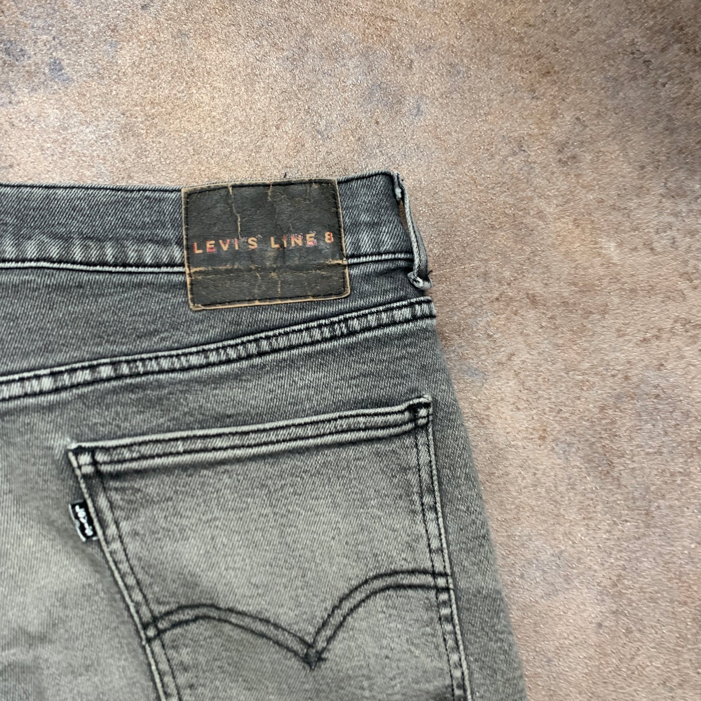 LEVI'S Line 8 Jeans W34 L33 Mens Skinny Fit Grey