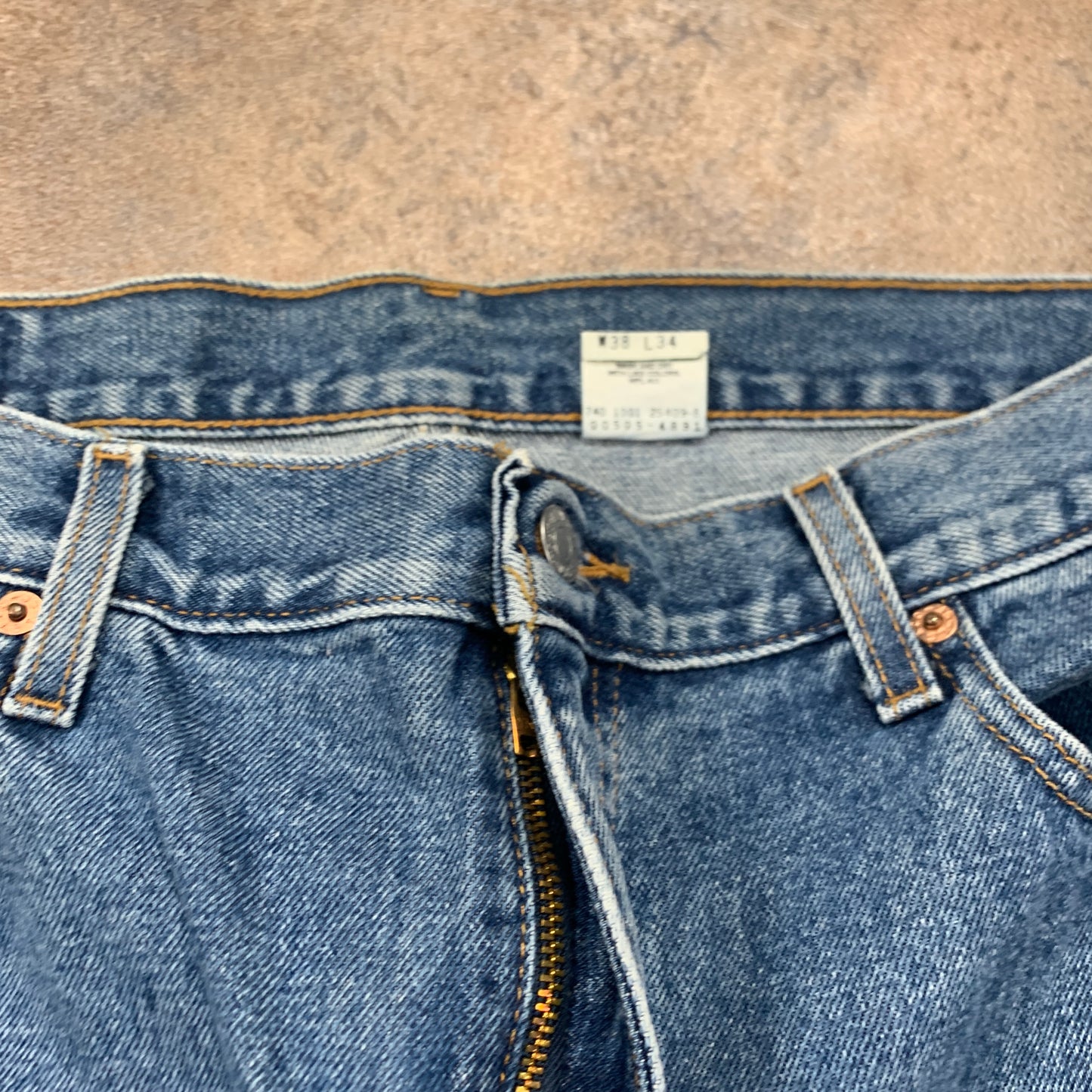 Vintage LEVI'S 505 Jeans W38 L34 Mens Regular Fit Straight Blue
