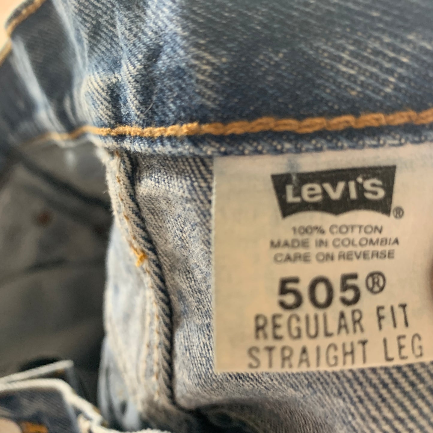 Vintage LEVI'S 505 Jeans W38 L34 Mens Regular Fit Straight Blue