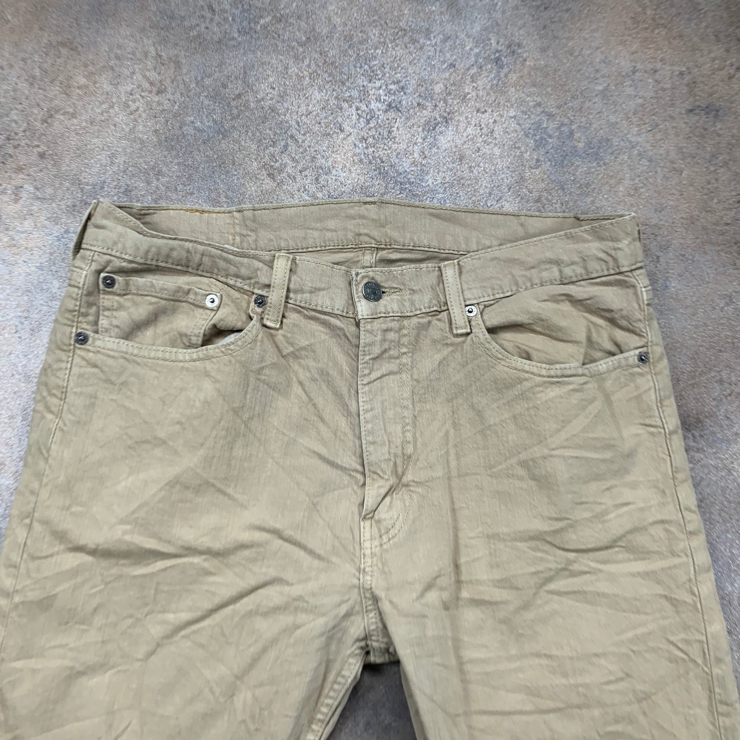 LEVI'S 513 Jeans W34 L30 Mens Slim Fit Beige