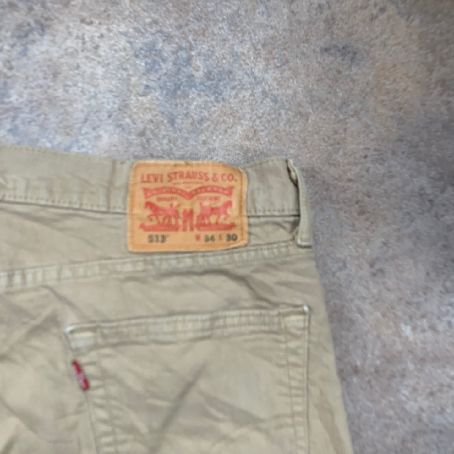 LEVI'S 513 Jeans W34 L30 Mens Slim Fit Beige