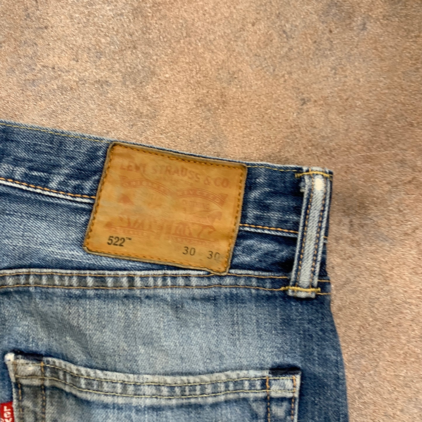 LEVI'S 522 Jeans W30 L29 Mens Slim Fit Tapered Blue