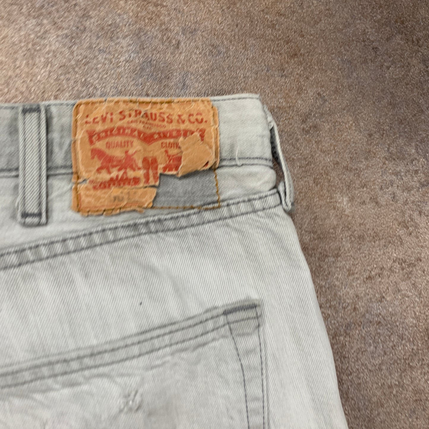 LEVI'S 501 Jeans W38 L32 Mens Regular Fit Straight Grey