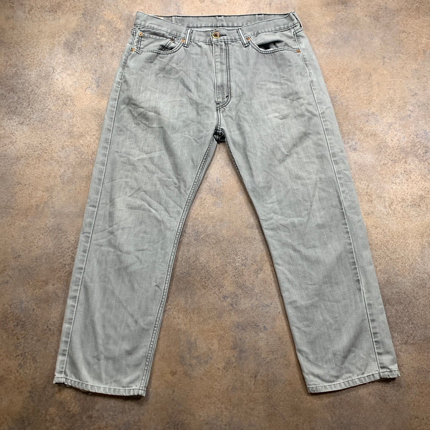 LEVI'S 505 Jeans W38 L27 Mens Regular Fit Straight Grey