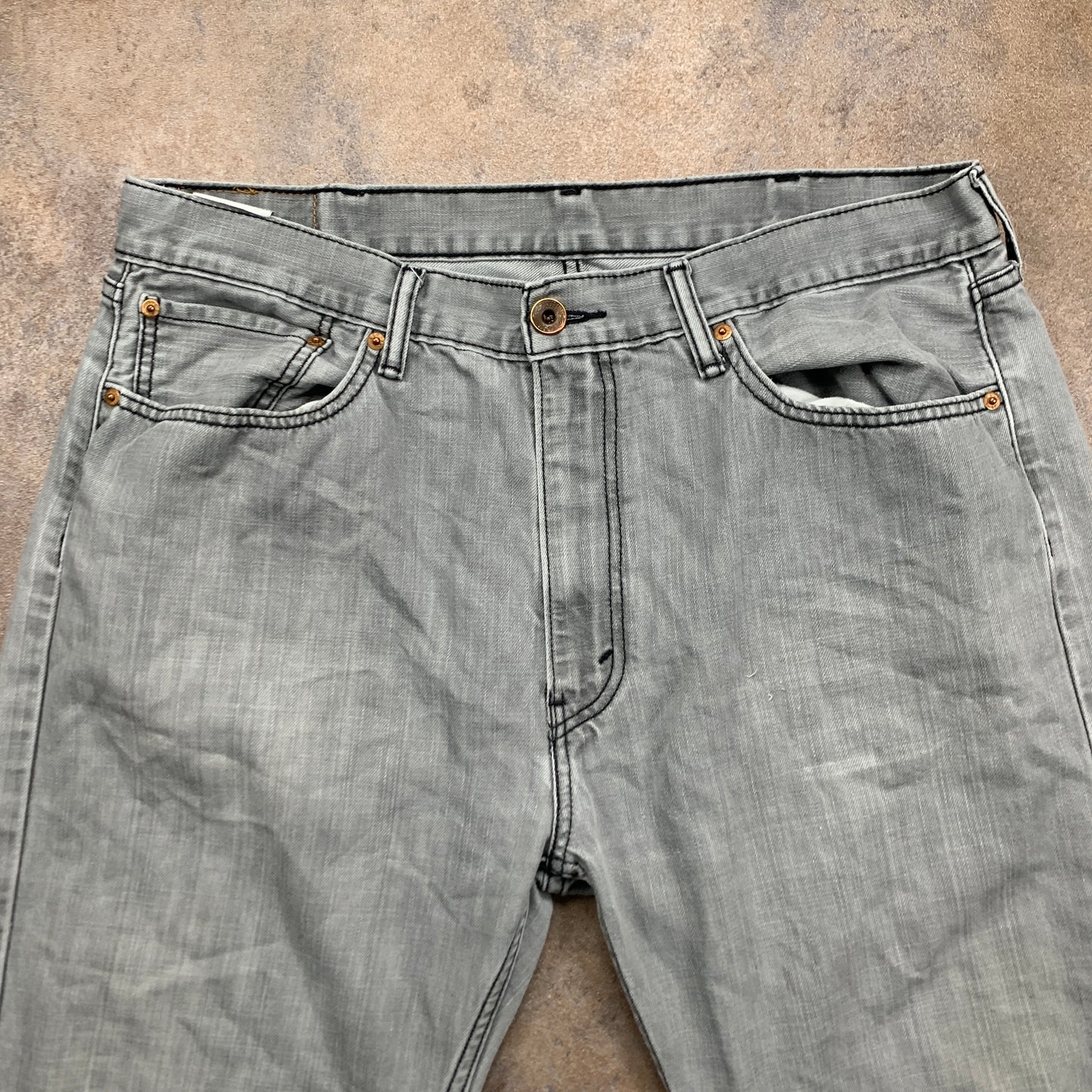 LEVI'S 505 Jeans W38 L27 Mens Regular Fit Straight Grey