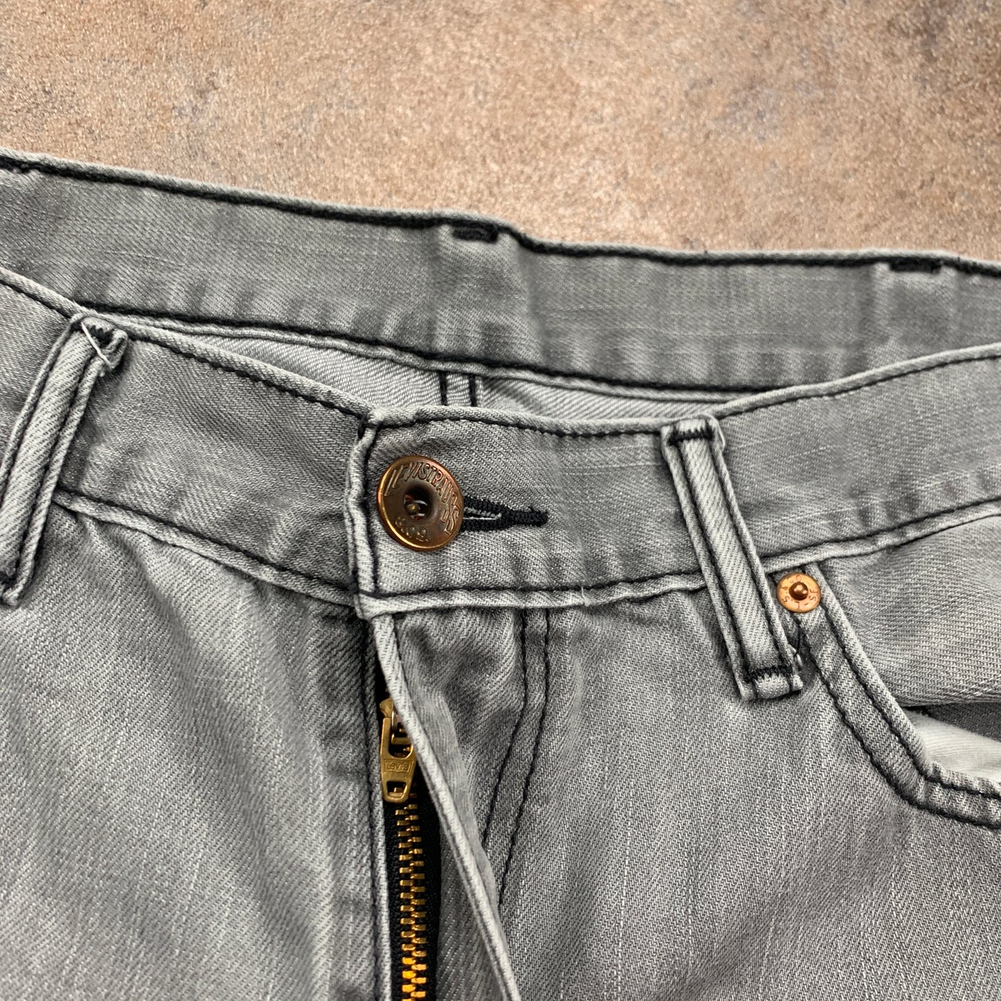 LEVI'S 505 Jeans W38 L27 Mens Regular Fit Straight Grey