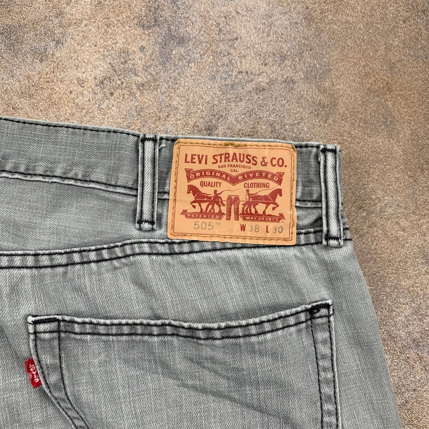LEVI'S 505 Jeans W38 L27 Mens Regular Fit Straight Grey