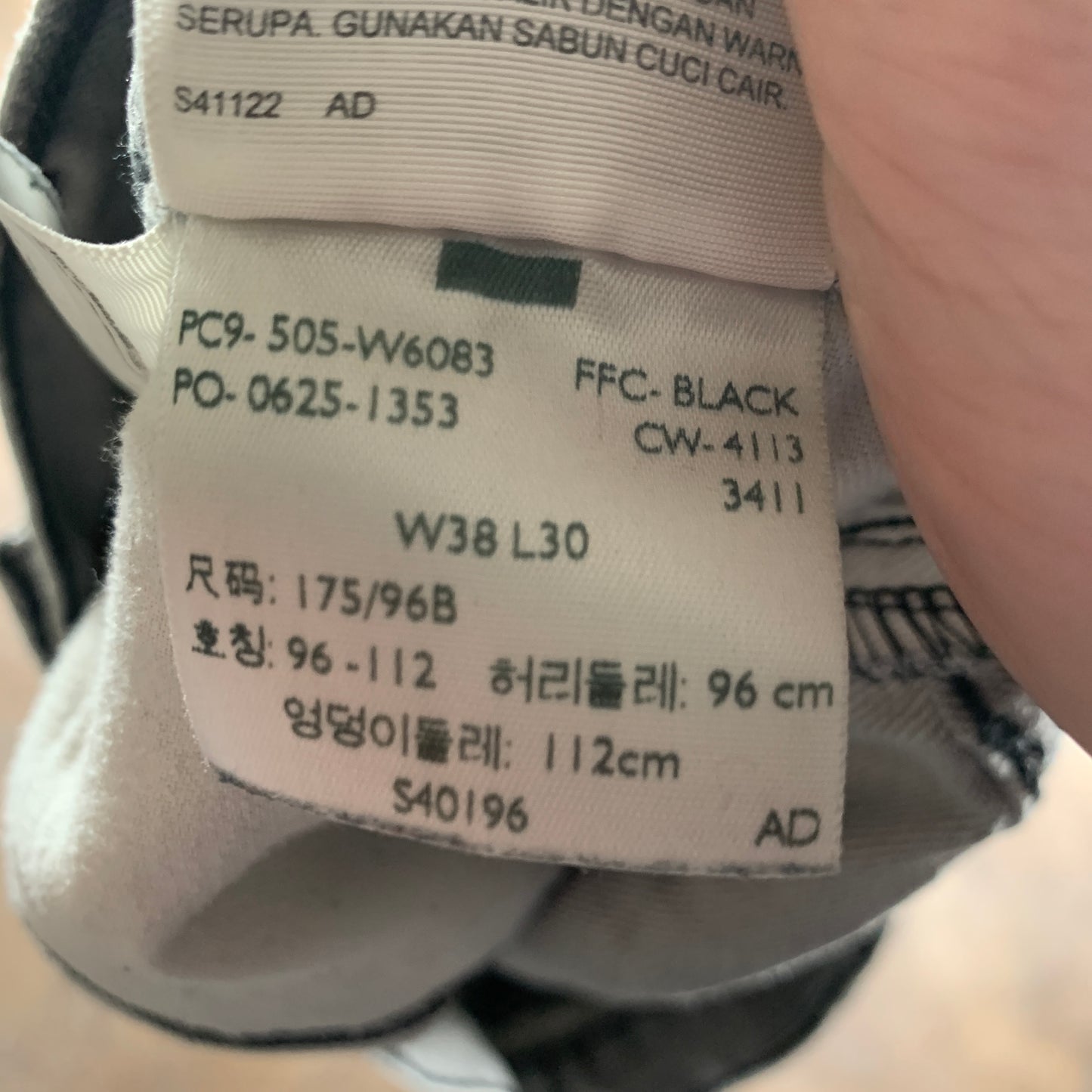 LEVI'S 505 Jeans W38 L27 Mens Regular Fit Straight Grey