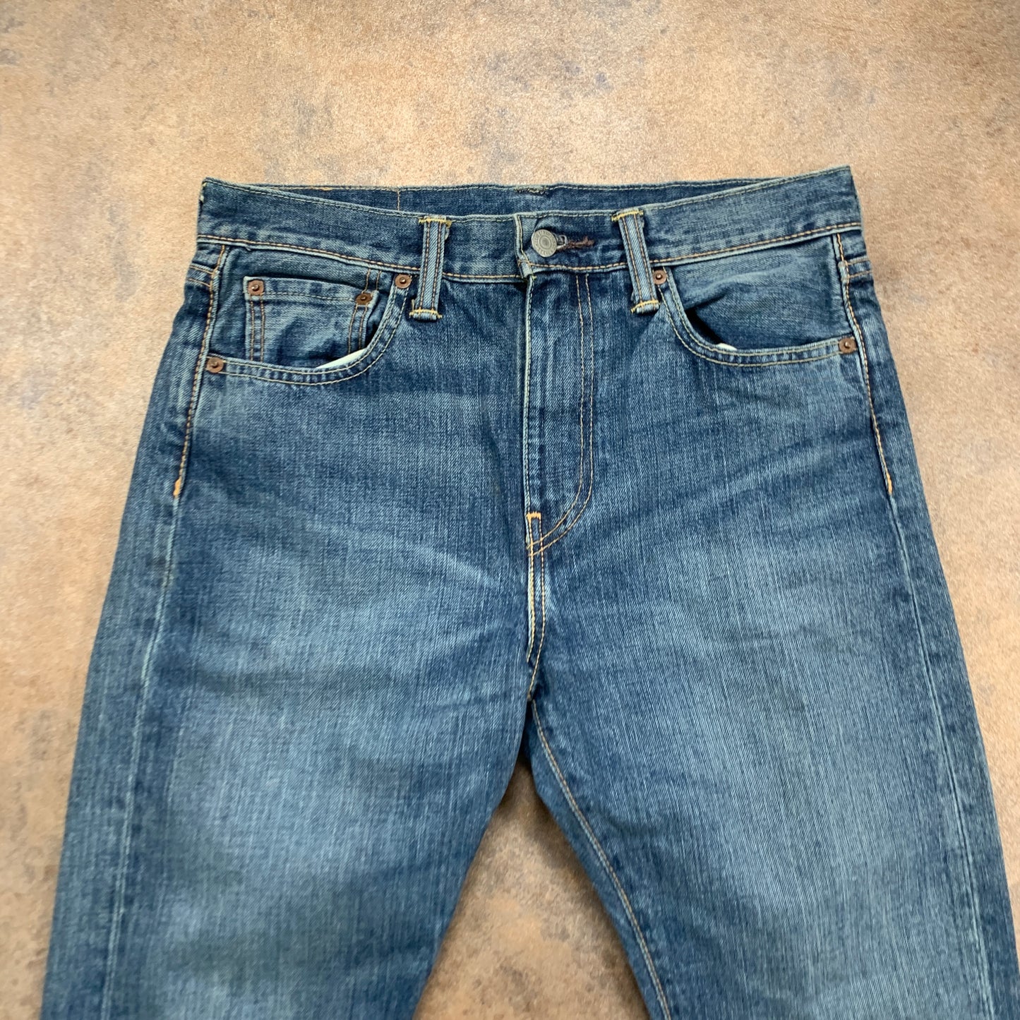 LEVI'S 522 Jeans W29 L32 Mens Slim Fit Tapered Blue