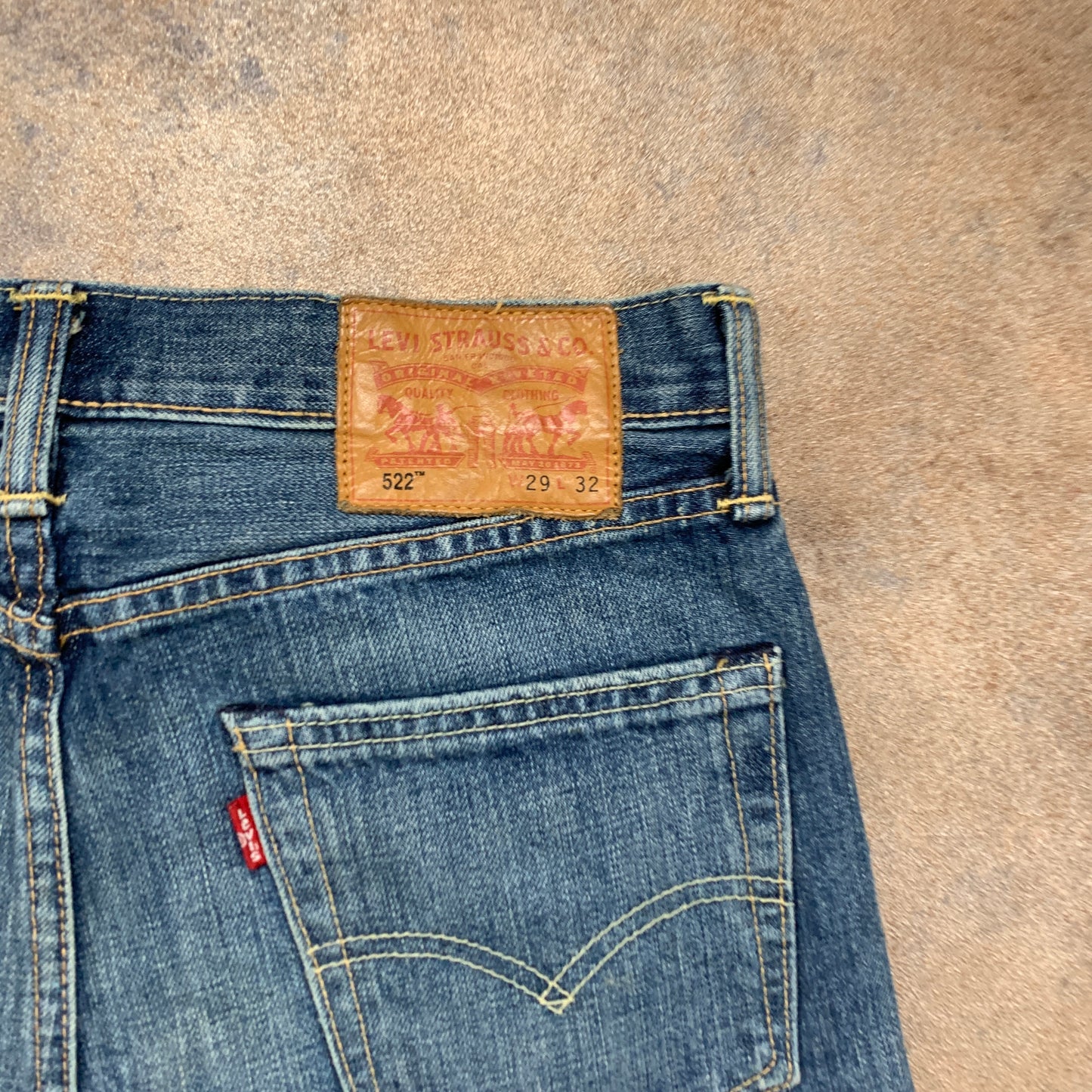 LEVI'S 522 Jeans W29 L32 Mens Slim Fit Tapered Blue