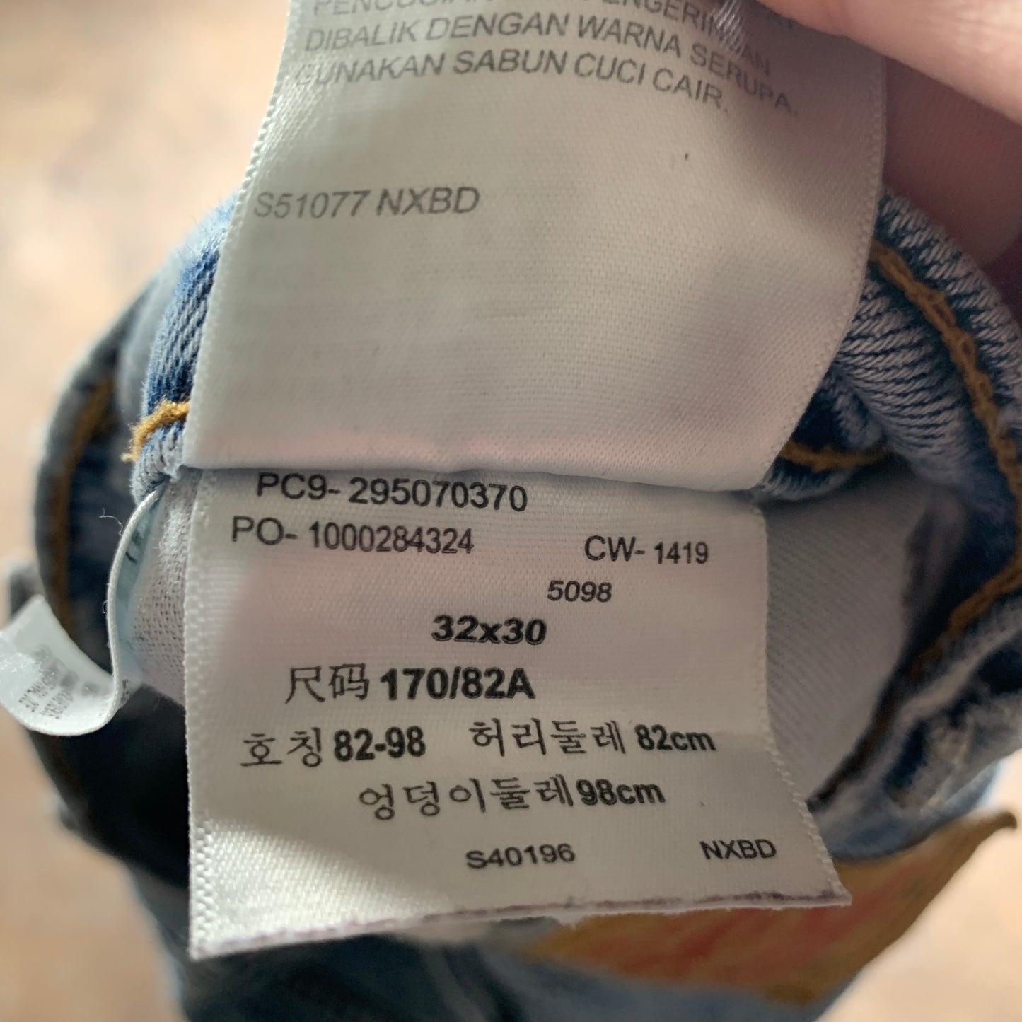 LEVI'S 512 Jeans W33 L29 Mens Slim Fit Tapered Blue