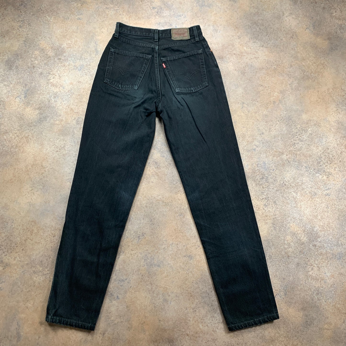 Vintage LEVI'S 901 Jeans W28 L32 Mens Relaxed Fit Tapered Black 90s